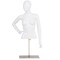 White Female Mannequin Torso Adjustable Height with Metal Stand